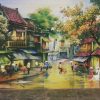 tranh đá quý 3d phố cổ hà nội giá rẻ