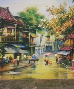 tranh đá quý 3d phố cổ hà nội giá rẻ