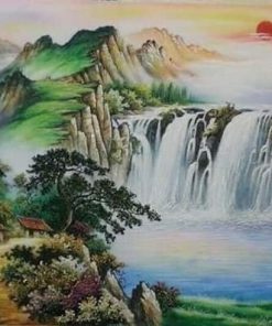 Tranh đá quý sơn thuỷ hữu tình