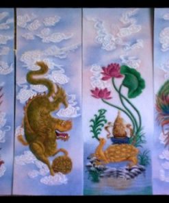 tranh đá quý tứ linh
