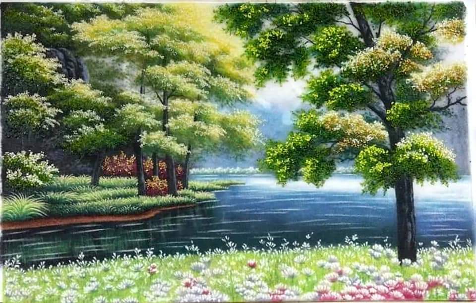 Tranh Đá Quý Suối mơ – Tác Phẩm Nghệ Thuật Sang Trọng Và Bền Đẹp