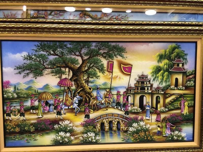 Tranh Đá Quý Vinh Quy Bái Tổ – Biểu Tượng Thành Danh Và Hiếu Nghĩa