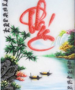 tranh đá quý chữ thư pháp chữ phúc
