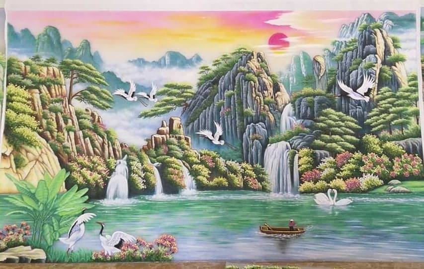 Tranh Đá Quý Sơn Thủy Hữu Tình – Vẻ Đẹp An Nhiên Và Tài Lộc