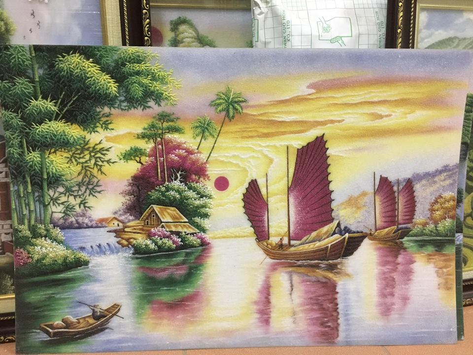 Tranh Đá Quý Thuận Buồm Xuôi Gió – Biểu Tượng Thành Công Và May Mắn