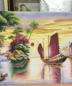 tranh đá quý thuận buồm xuôi gió đẹp