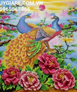 tranh đá quý phu thê viên mãn