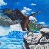 tranh đá quý đại bàng oai