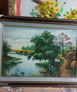 Mẫu tranh đá quý đồng quê treo tường đẹp nhất