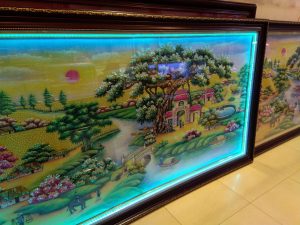 tranh đá quý đồng quê
