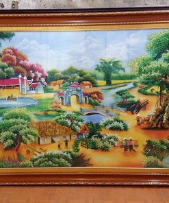 tranh đá quý đồng quê