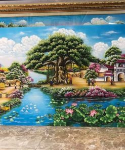 tranh đá quý đồng quê