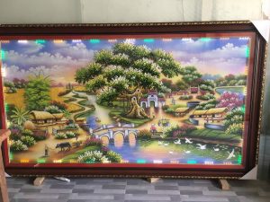 tranh đá quý đồng quê