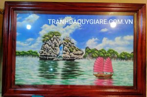 Tranh đá quý quà tặng tân gia thuận buồm xuôi gió