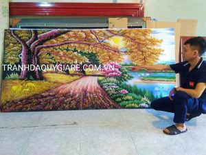 tranh đá quý ngôi nhà hạnh phúc