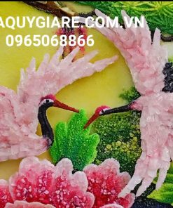 Tranh đá quý tùng hạc diên niên mang nhiều ý nghĩa phong thủy