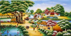 Tranh đá quý đẹp cho biệt thự