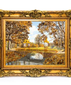 Tranh đá quý hổ phách ngôi nhà hạnh phúc