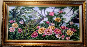 Tranh đá quý quà tặng tân gia vinh hoa phú quý