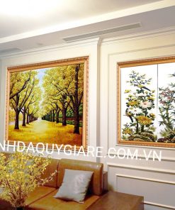 Tranh đá quý hổ phách