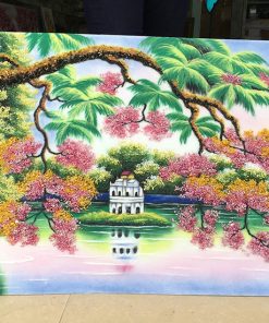 Top 20 mẫu tranh đá quý hồ gươm đẹp và ý nghĩa nhất