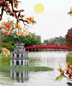 Top 20 mẫu tranh đá quý hồ gươm đẹp và ý nghĩa nhất