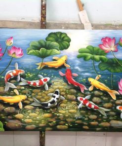 20+ mẫu tranh đá quý cá chép hoa sen được yêu thích nhất [hienthinam]
