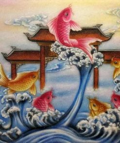 20+ mẫu tranh đá quý cá chép hoa sen được yêu thích nhất [hienthinam]