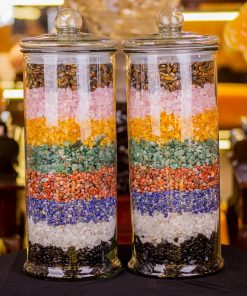 Đá thạch anh vụn ngũ sắc