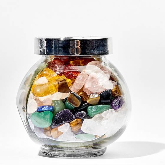 Đá thạch anh vụn ngũ sắc