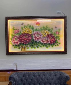 Tranh Đá Quý 3D Hoa Mẫu Đơn