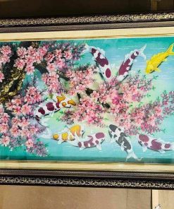 Tranh đá quý hoa đào