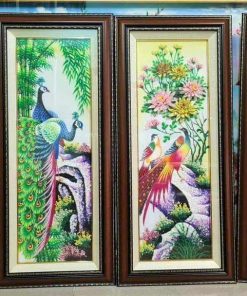 Tranh Đá Quý Tứ Quý Xuân Hạ Thu Đông