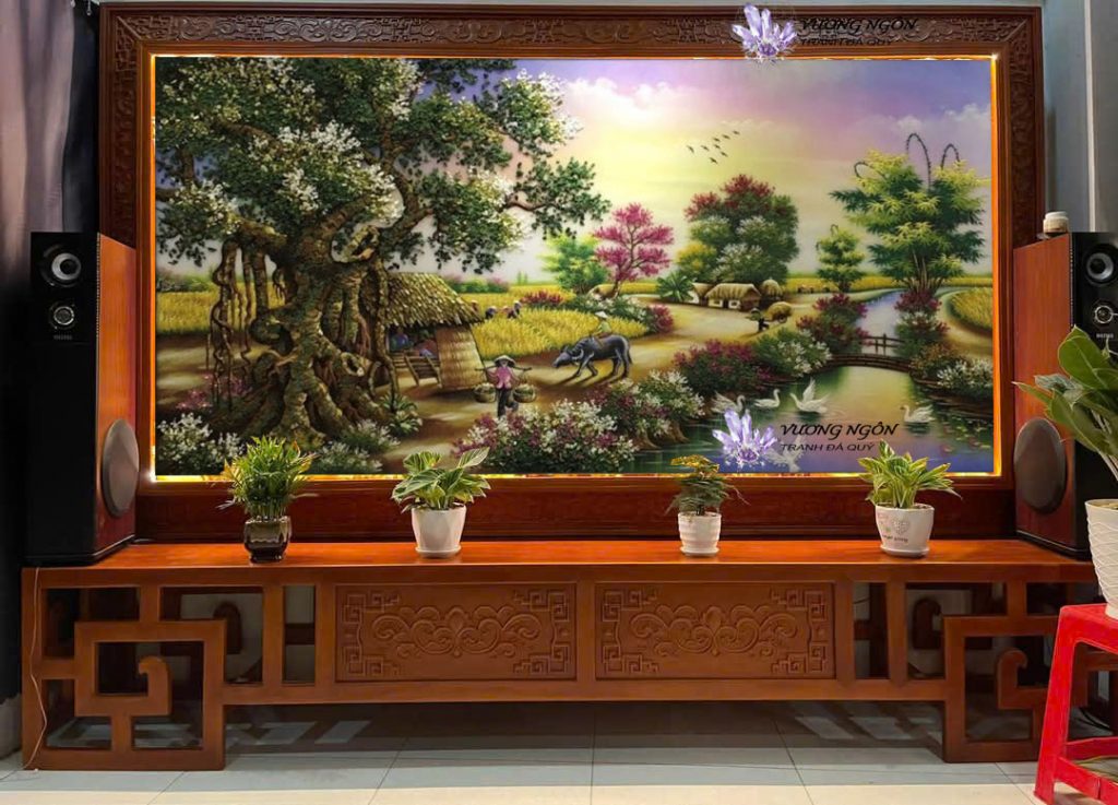  Foto zu Tranh đá quý sáng tác phong cảnh quê hương - Tranh Đá Quý Vương Ngôn 