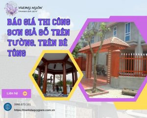 báo giá thi công sơn giả gỗ
