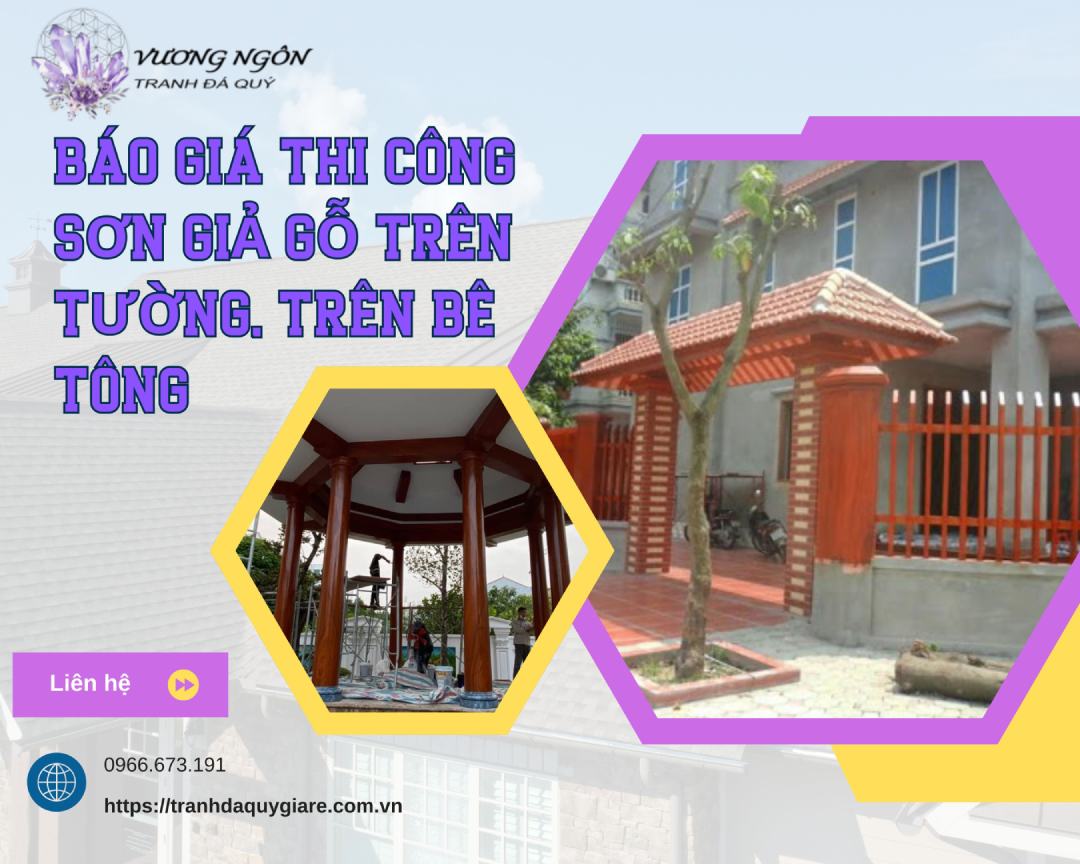 báo giá thi công sơn giả gỗ