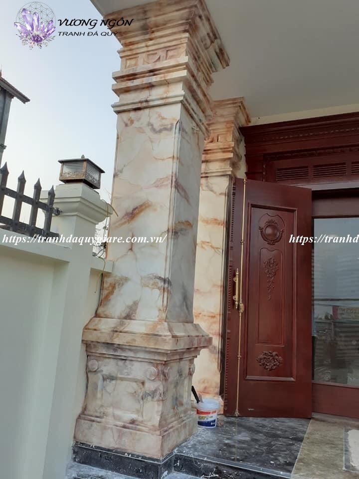 Sơn giả đá cẩm thạch màu vàng