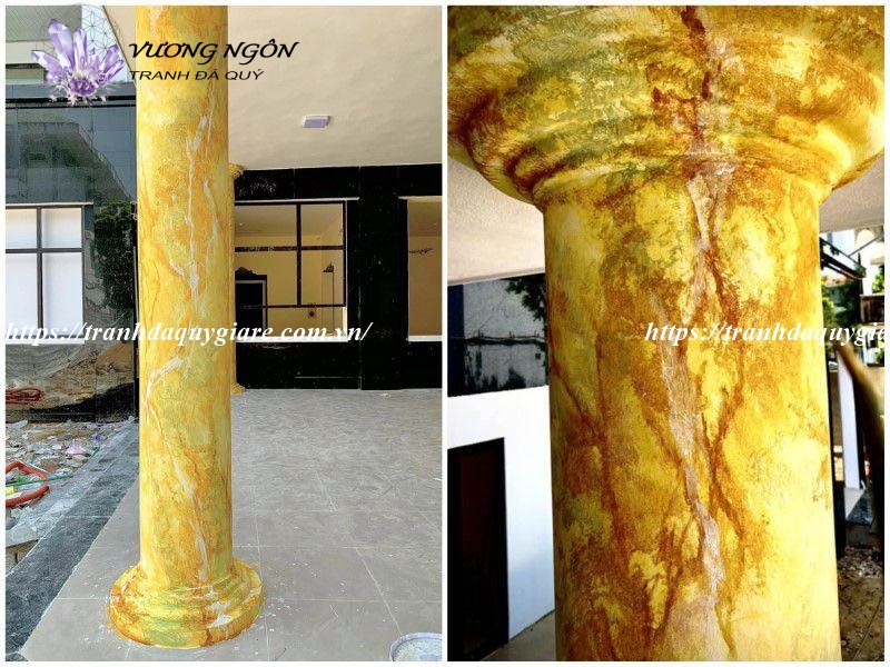 Sơn giả đá cẩm thạch màu vàng