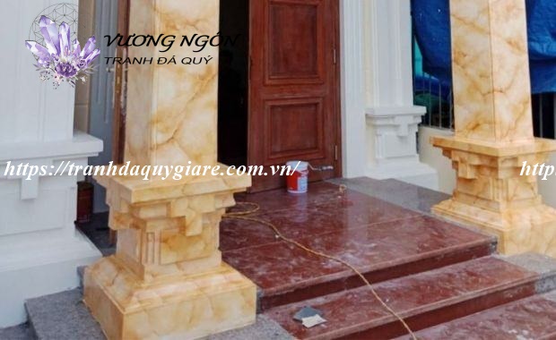 Sơn giả đá cẩm thạch màu vàng