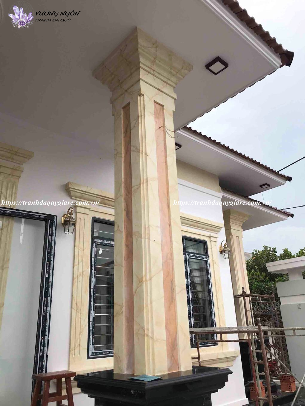 Sơn giả đá cẩm thạch màu vàng