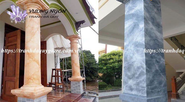 sơn giả đá cẩm thạch màu xám