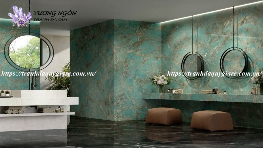 sơn giả đá cẩm thạch màu xanh ngọc