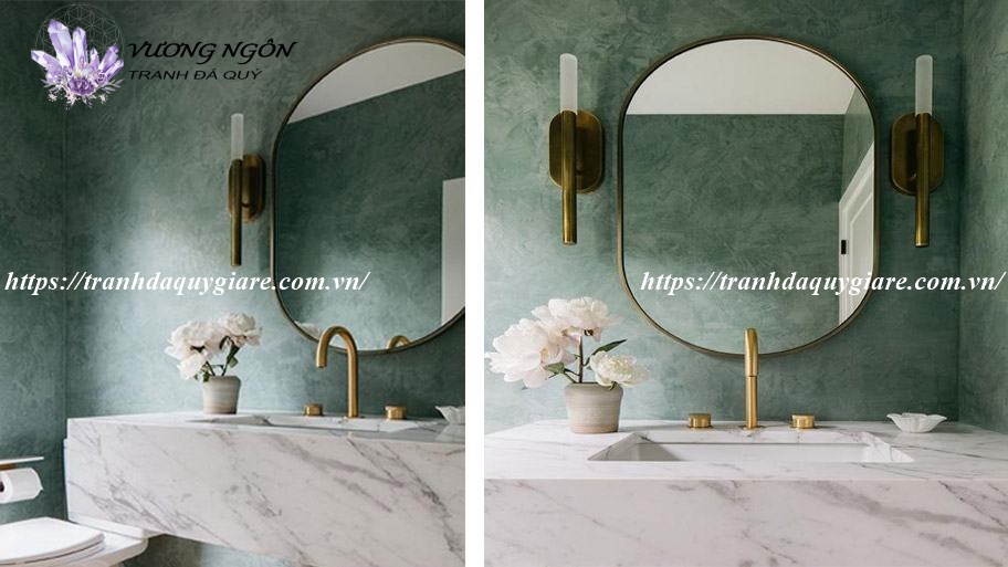 sơn giả đá cẩm thạch màu xanh ngọc