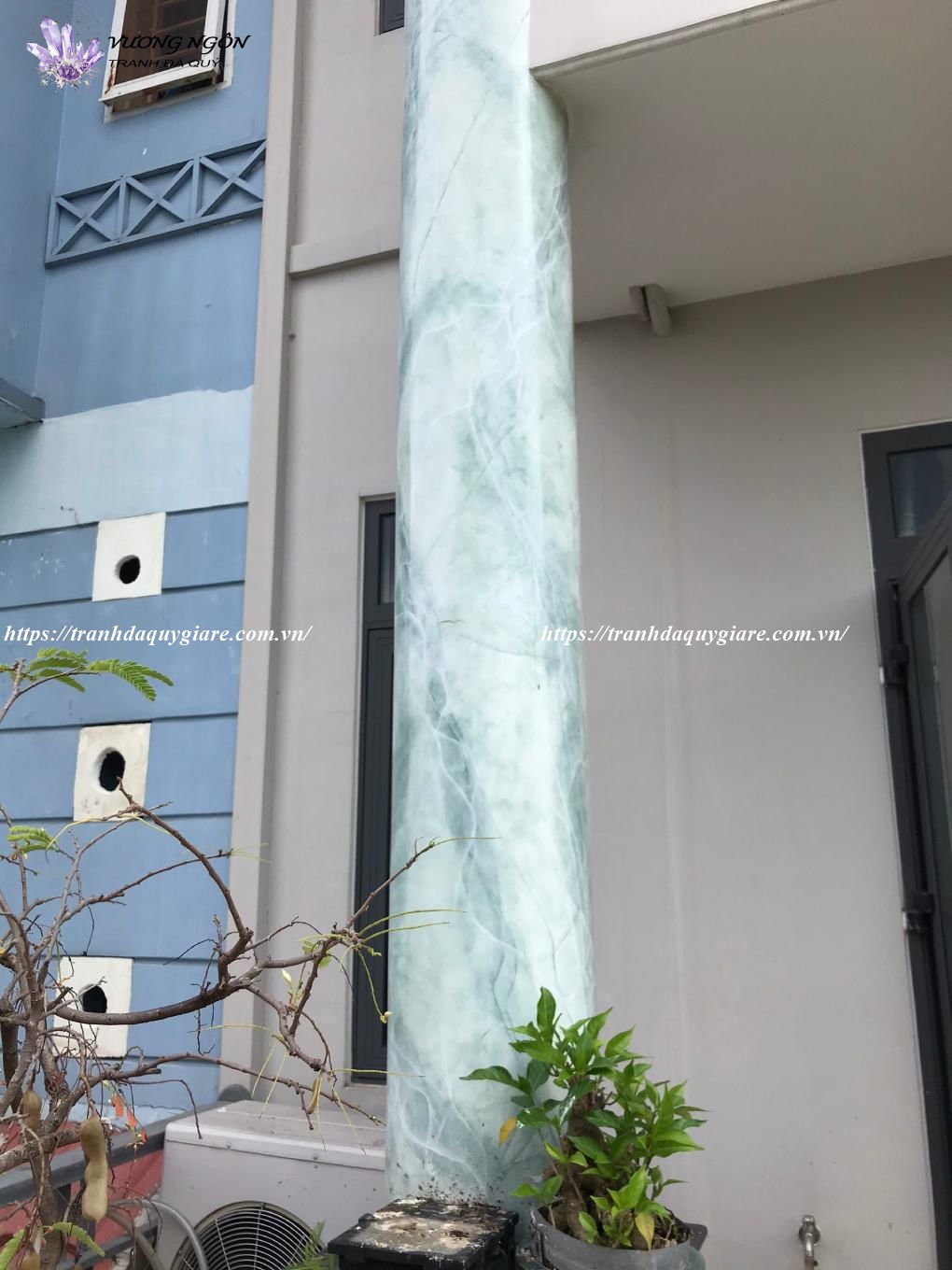 sơn giả đá cẩm thạch màu xanh ngọc