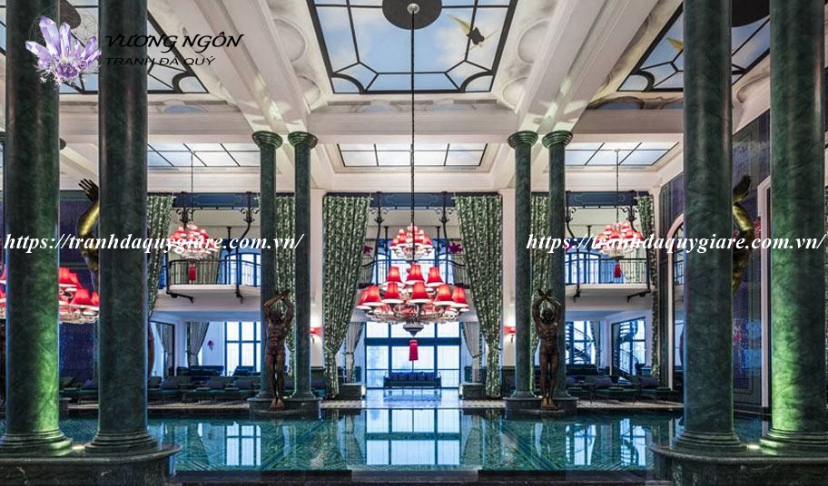 sơn giả đá cẩm thạch màu xanh ngọc