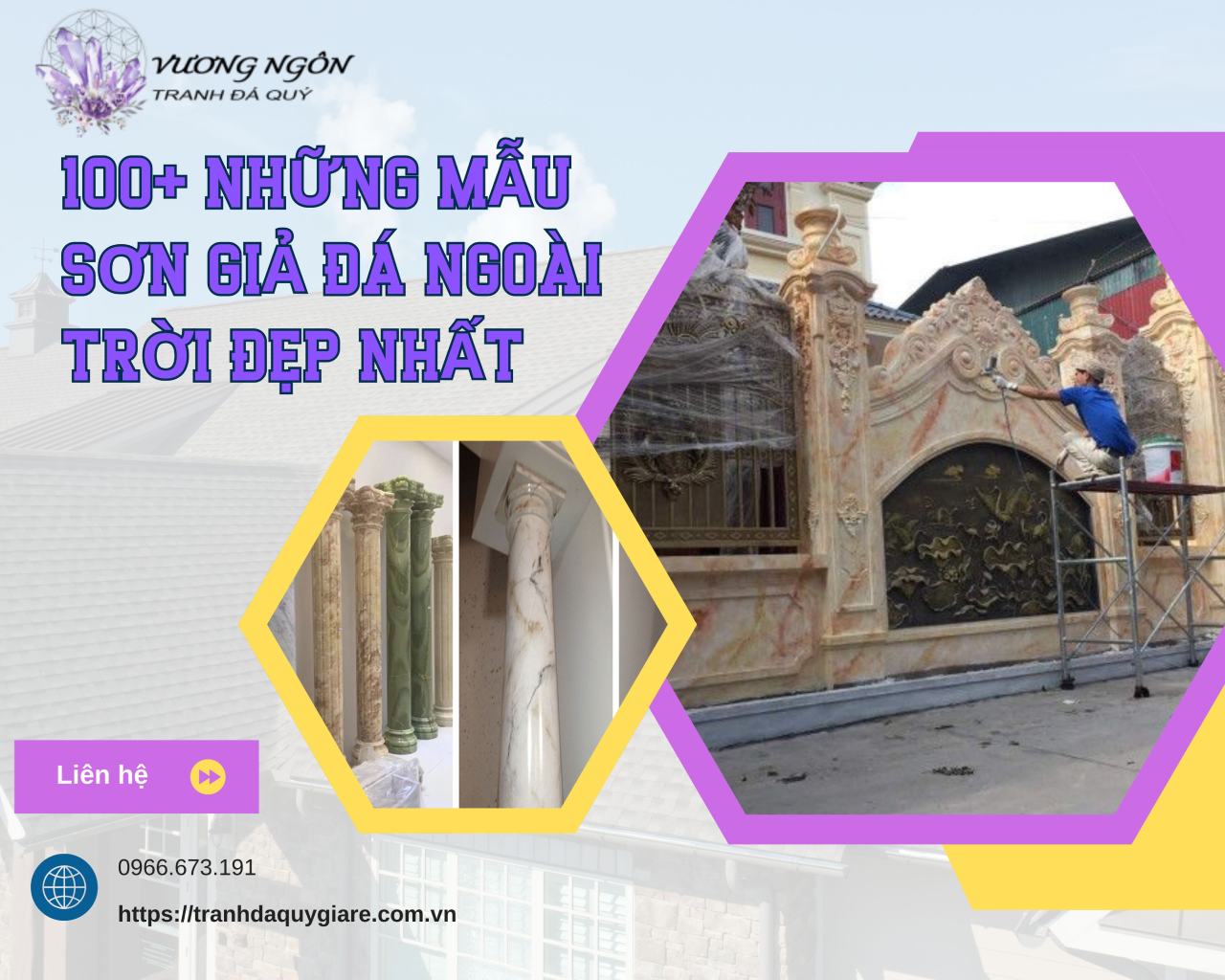 những mẫu sơn giả đá ngoài trời đẹp nhất