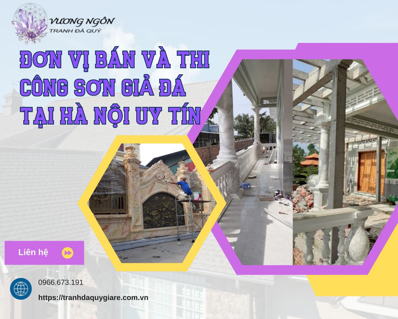 Đơn vị bán và thi công sơn giả đá tại Hà Nội uy tín