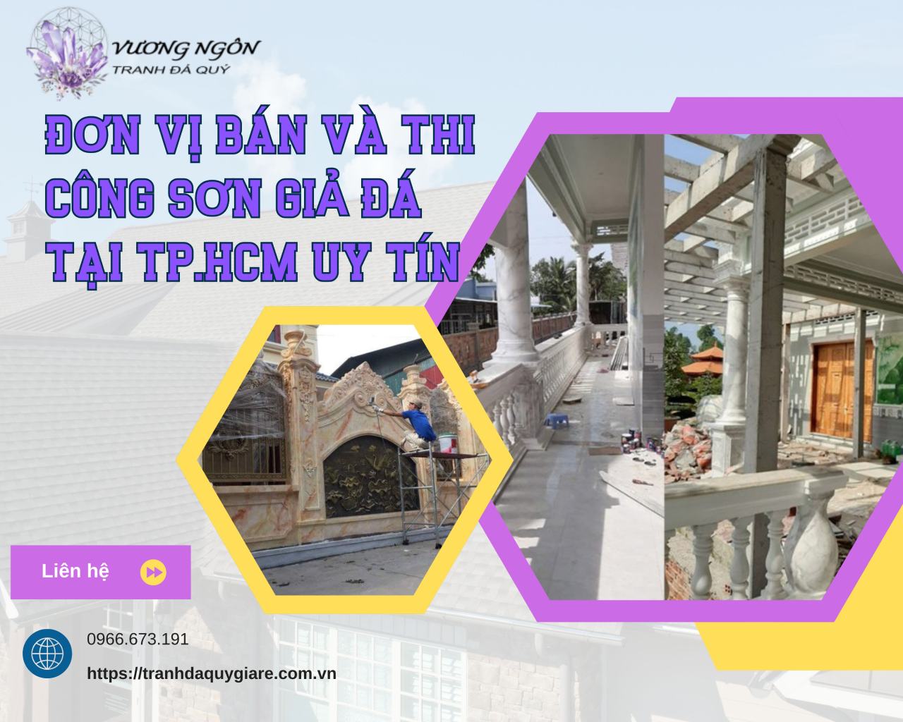 Đơn vị bán và thi công sơn giả đá tại TP.HCM uy tín
