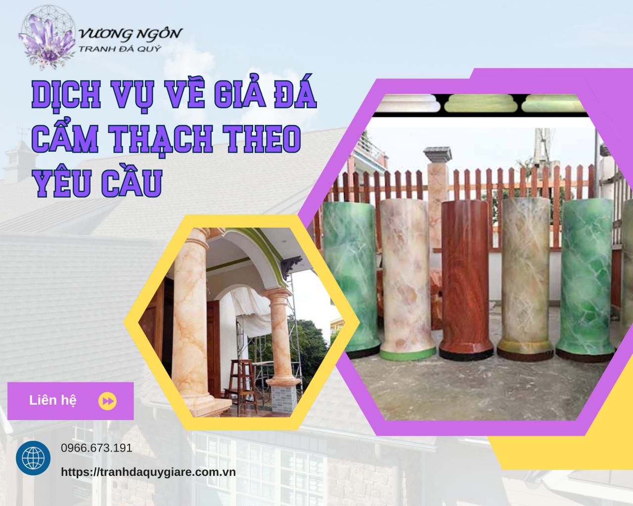 Dịch vụ vẽ giả đá cẩm thạch theo yêu cầu