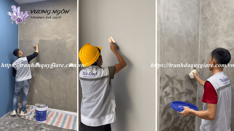 Thi công Sơn hiệu ứng bê tông